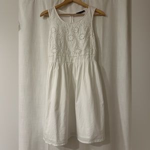 Topshop White Eyelet Dress